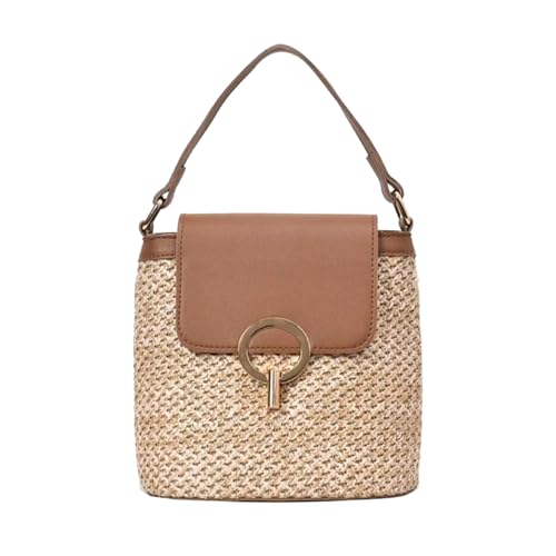 Strohtaschen Damen Summer Stroh Handtasche Strandtasche Schultertasche Boho Geflochtene Tasche Korbtasche Tote Bag...
